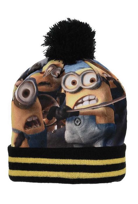 czapka zimowa z pomponem z nadrukiem w Minionki