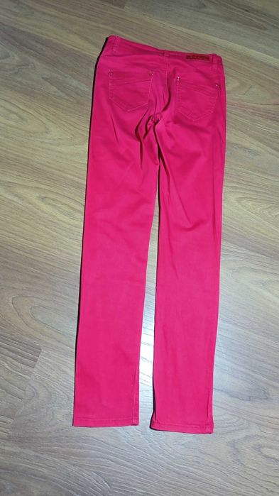 B.S.Jeans Czerwone spodnie jeansowe Red jeans r.36