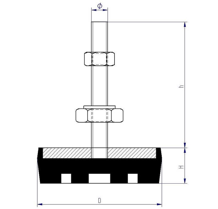 Apoio Anti-Vibratório EGANA 1B (100-350kg)