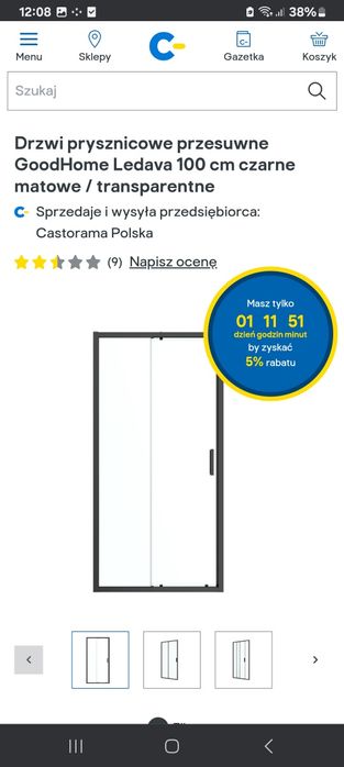 Drzwi przesowne prysznicowe