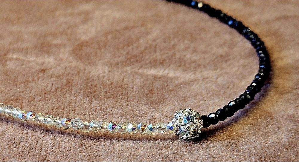 Choker Noc Kairu & Crystal - srebro 925