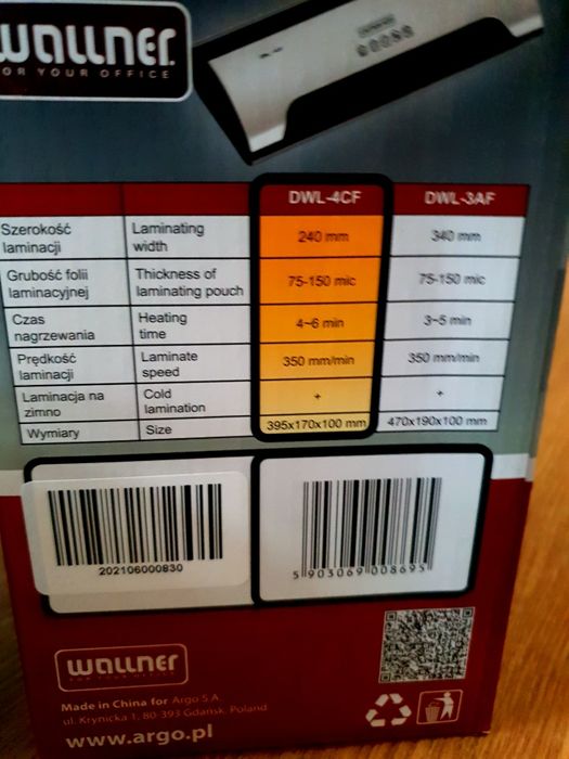 laminator Wallner DWL-4CF