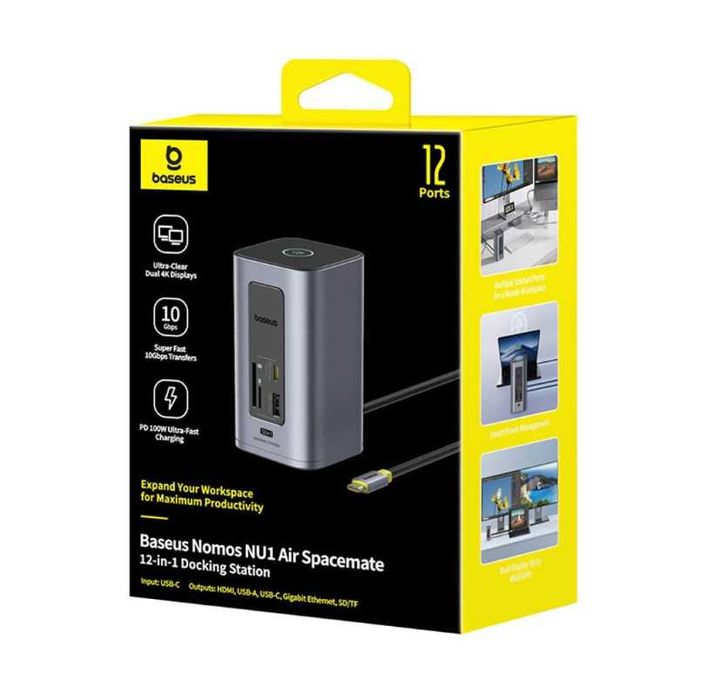 Baseus nomos nu1 air spacemate 12-in-1 docking station док станция хаб