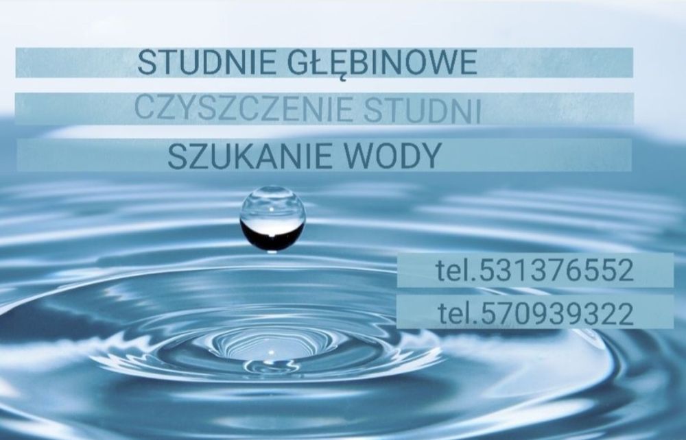 Wiercenie studni głębinowych , szukanie wody , czyszczenie studni