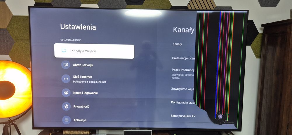 Telewizor Sony KD-85X85K uszkodzona matryca