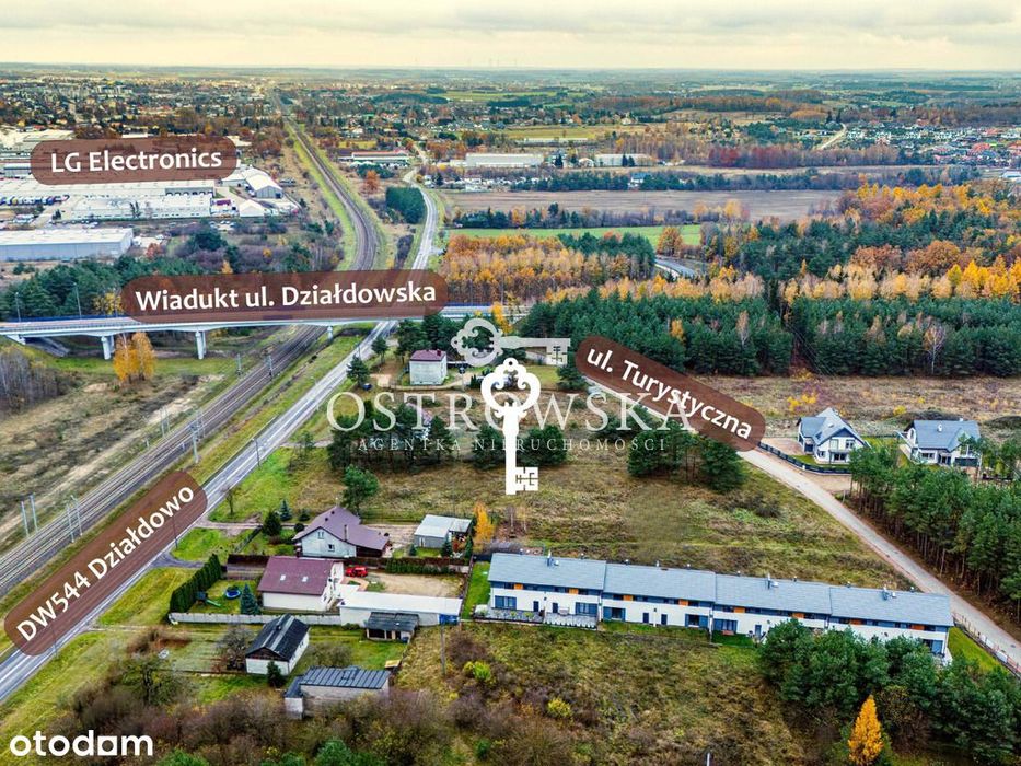 Atrakcyjna działka w Mławie, wydane WZ, 3471 m²