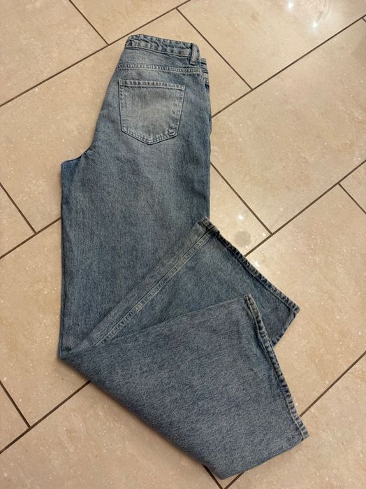 Stradivarius extra jeans spodnie dzwony szerokimi nogawkami L jak nowe