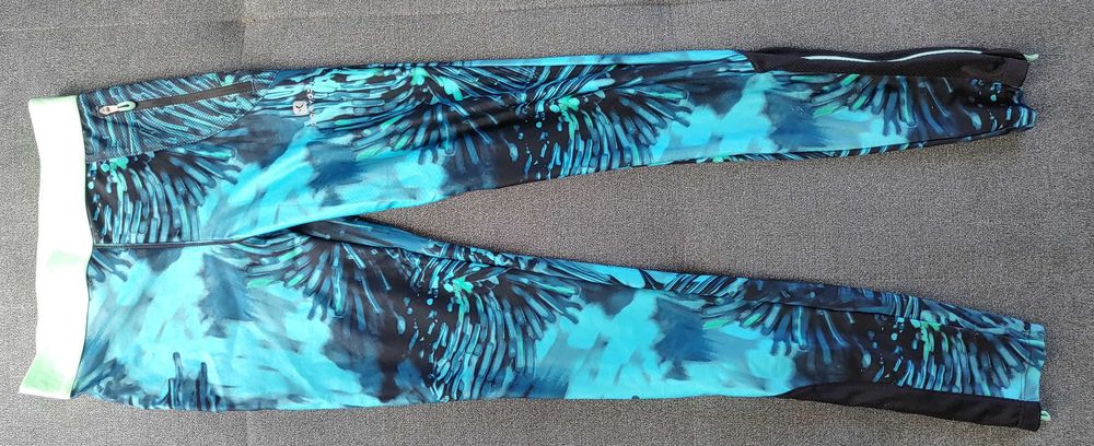 Legginsy sportowe Decathlon Domyos Kwiaty