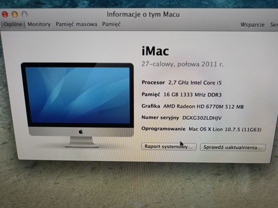 iMac 27 cali i5 połowa 2011
