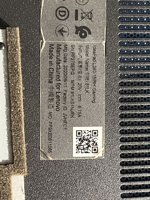 Wentylator Lenovo Gaming L340-17IRH L340-15IRH