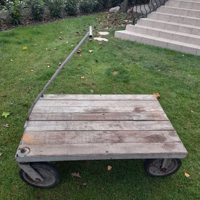 Wózek gospodarczy na 4 obracanych, bezdętkowych kołach