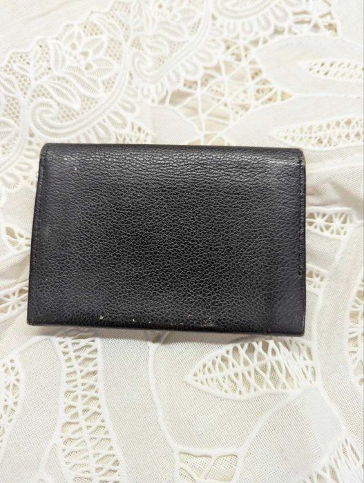 Кожаная японская визитница Gianni Valentino , чёрная