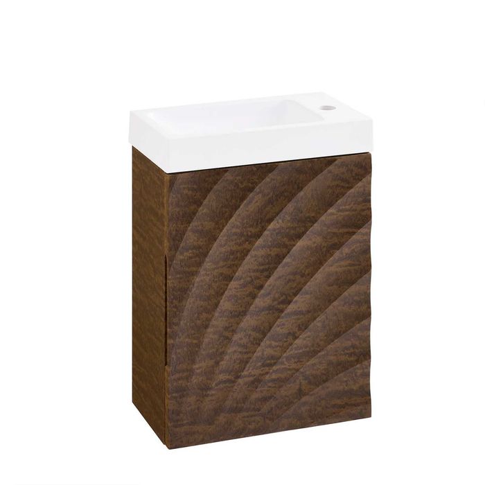 SoBuy Szafka Łazienkowa Wisząca z Umywalką BZR197-N 56 x 40cm