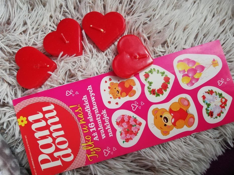 Zestaw walentynkowy Świeczki naklejki