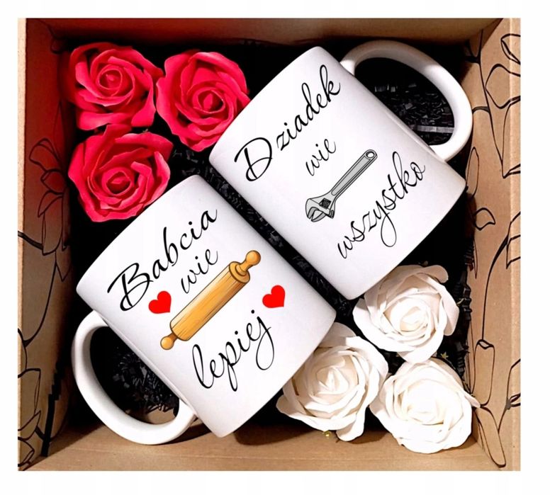 Zestaw prezentowy na dzień babci i dziadka śmieszny święta Mikołajki