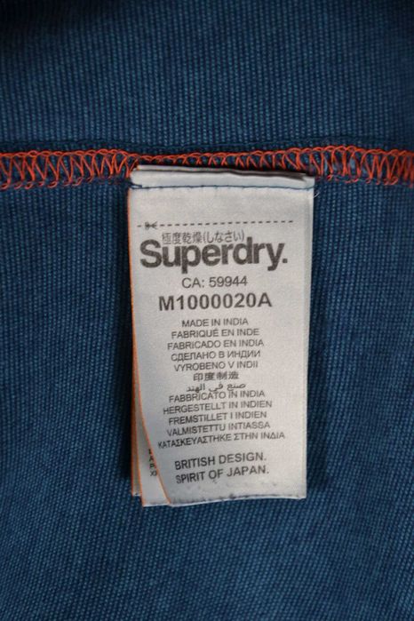 SuperDry Orange Label Koszulka Męska L Oryginalna Bawełna Super Stan