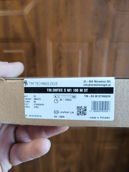 Oprawa oświetlenia awaryjnego  TM technologie TM.ONTEC S M1 180 M ST