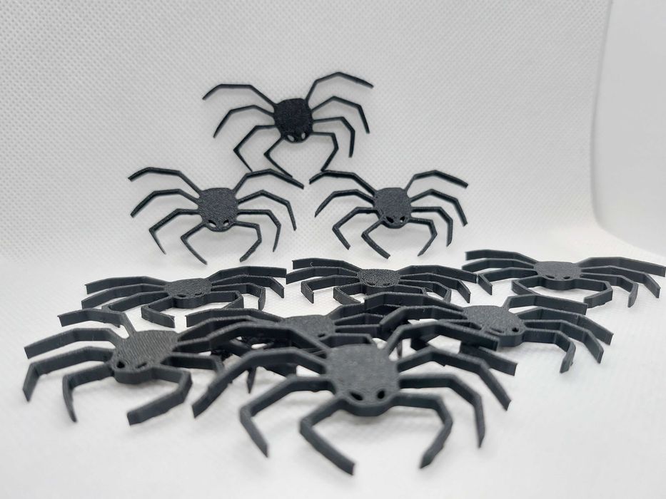 Pająki, Halloween, 2D, dekoracja - komplet 10szt.