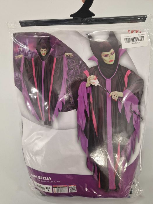 Fantasia de Halloween Maléfica – Tamanho M, Usada Apenas 1 Vez!