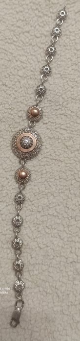 Срібний браслет з золотом