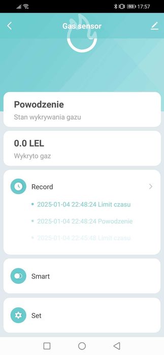 Czujnik gazu zigbee tuya smartlife smarthome