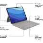 Etui, klawiatura Logitech Combo Touch  Ipad Pro 12,9" (5. gen.) szary