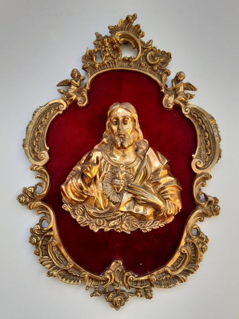 Quadro com Cristo em bronze