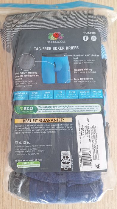 Bokserki FRUIT OF THE LOOM 3xl  6cio pak