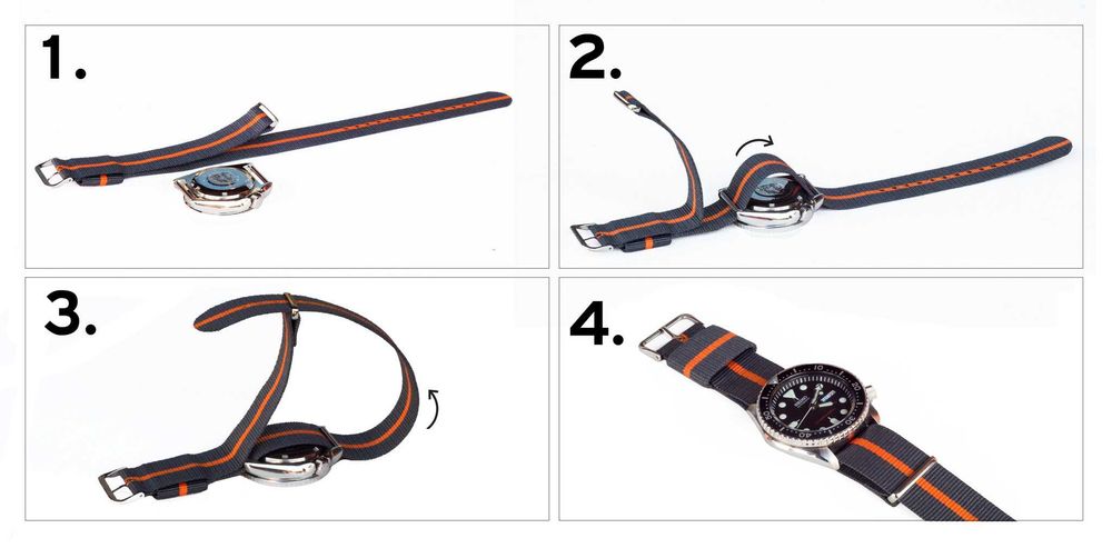 Pasek nylonowy NATO do zegarka szerokość 18mm 20mm 22mm 24mm  strap
