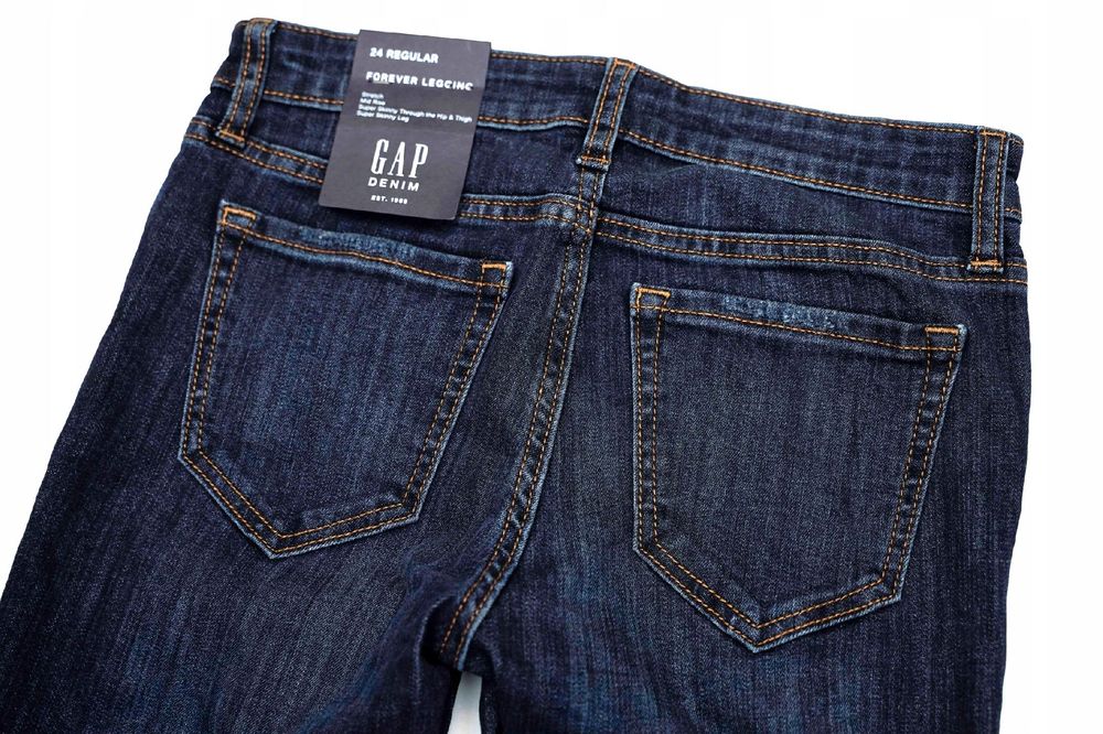 GAP | FOREVER LEGGING | Piękne Niebieskie Jeansy Damskie Skinny r.24R