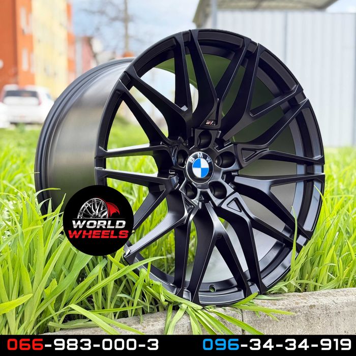 Диски R20 5x120 BMW X5 X6 E70 F15 E71 F16 818 стиль разноширокие черные