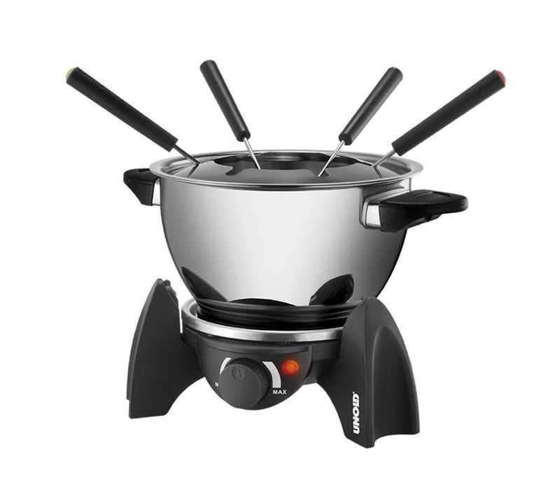 Fondue Unold Electric, 500 W, Inox/Black zestaw