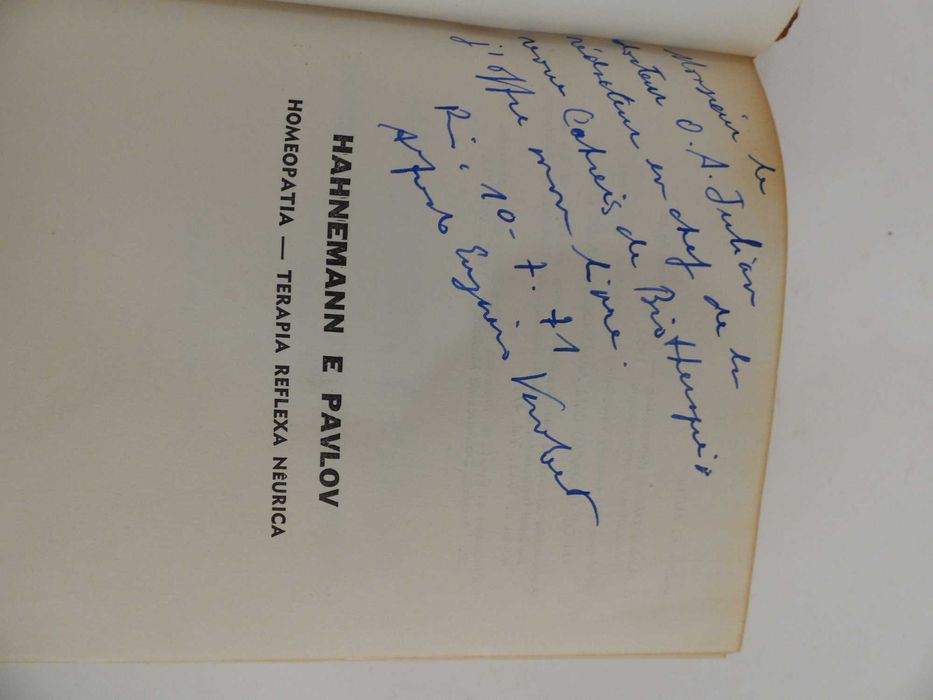 Livro Hahnemann e Pavlov - Homeopatia - Assinatura e carta do Autor
