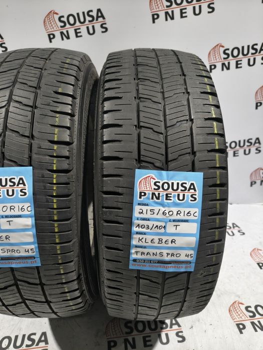 2 pneus semi novos 215-60R16C Kleber - Oferta dos Portes