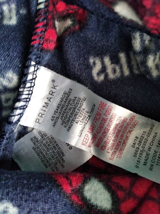 Piżama Spider-Man z polaru, chłopięca 104-110