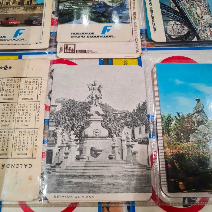 Cartão-Calêndário TipografiaVianense–1984(c/ régua/foto Estátua Viana)