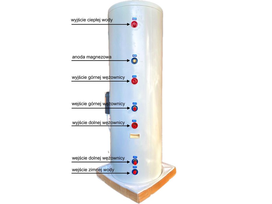 Zasobnik, zbiornik, bojler, bufor cwu stal nierdzewna 300L 2 wężownice