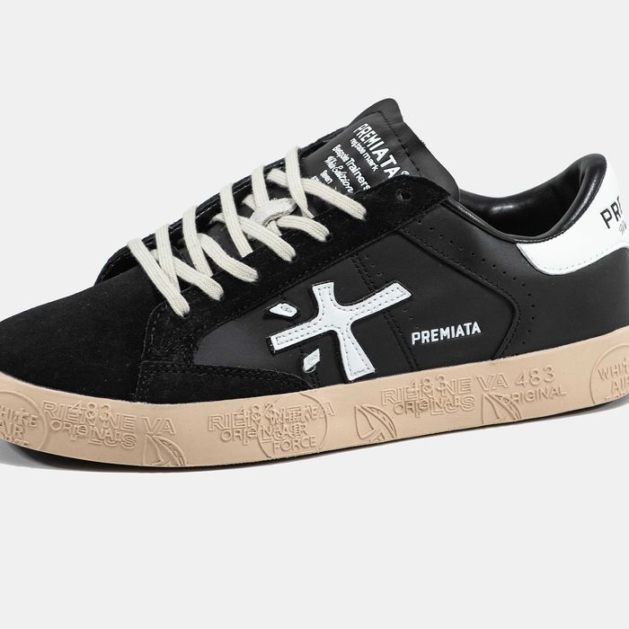 Кросівки Premiata Steven Black/Beige (luxe)