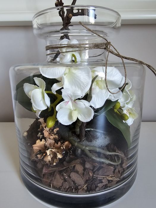 Kompozycja kwiatowa w słoiku duża Kraków