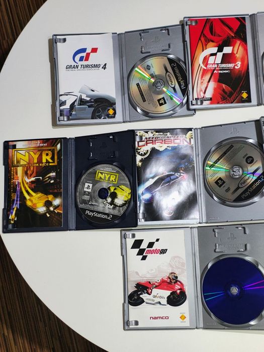 Zestaw gier wyścigowych, Nfs, Gran Turismo 3i4, PS2 PAL CIB