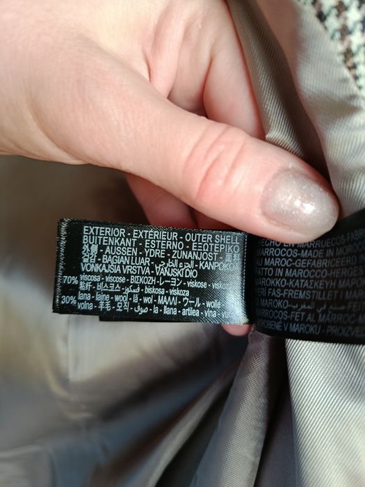 Блейзер вовняний ZW collection from Zara  в клітинку новий в упаковці з бірками