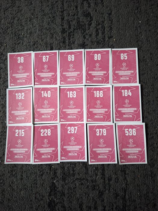 Naklejki champions league 25/26