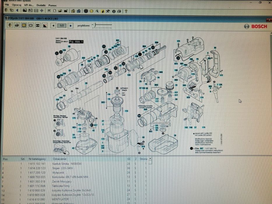 Płyta Bosch Service do napraw elektronarzędzi. Oryginalna !