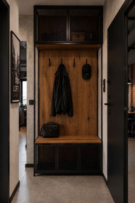 Garderoba wieszak loft przedpokój Industrial