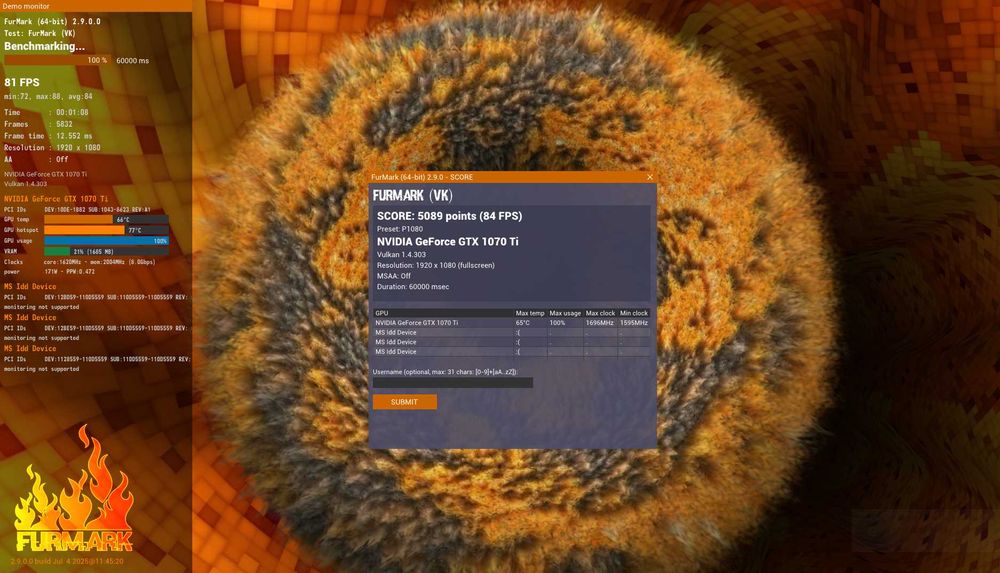 Відеокарта Asus GeForce GTX 1070 Ti Cerberus 8GB нові  кулера