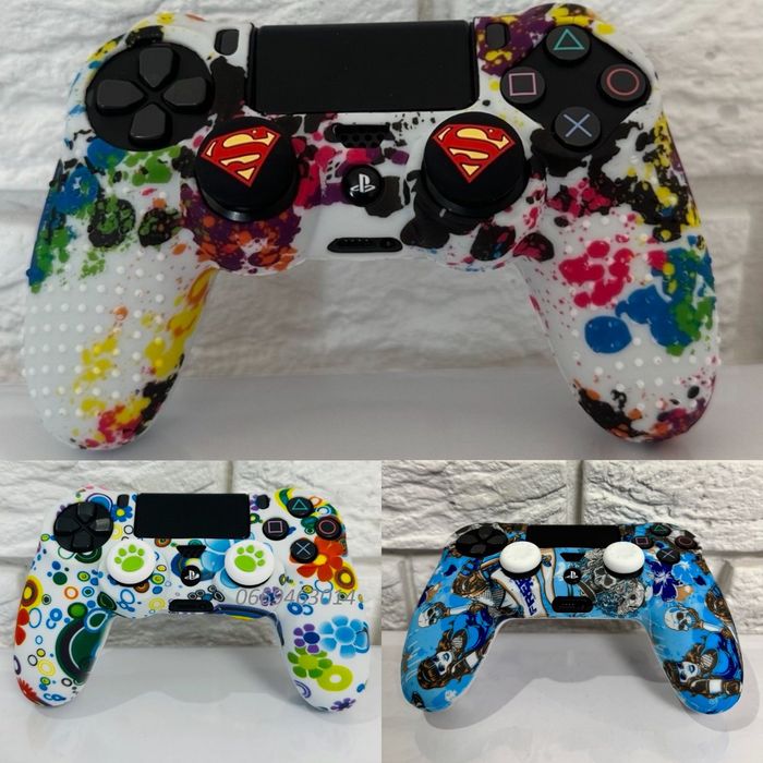 Чехол с накладками на стики геймпад для DualShock PS3 PS4 PS5 XBOX 360