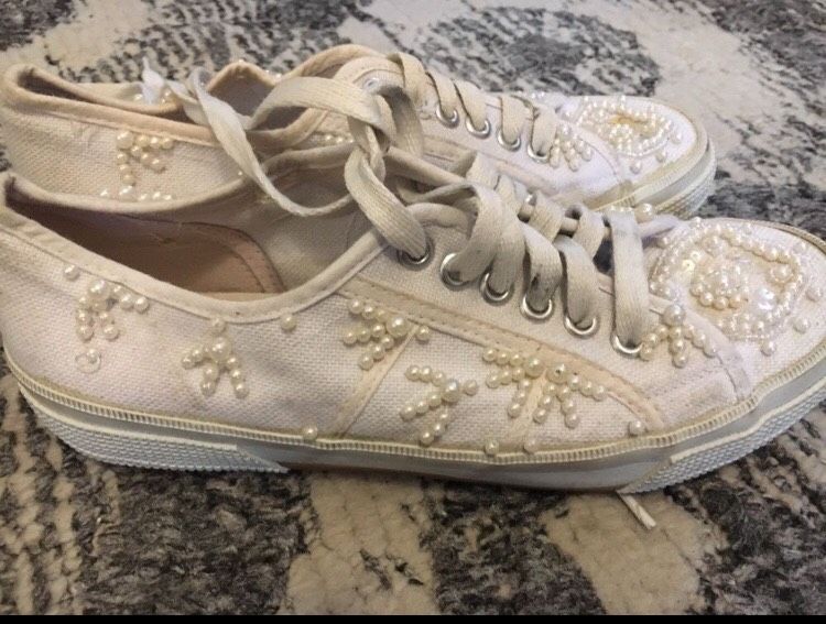 Кеды женские с рисунком и бисером
