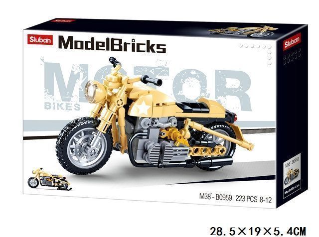 klocki sluban kolekcja model bricks motocykl 223 el.