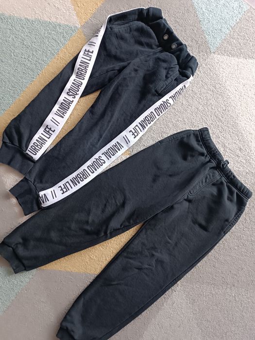 Spodnie dresowe 122,128 rurki joggersy jeans