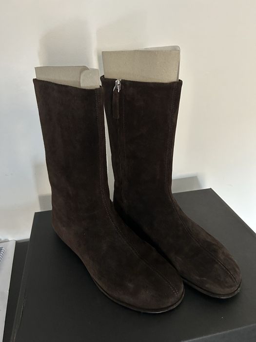 Botas femininas de camurça usado uma vez